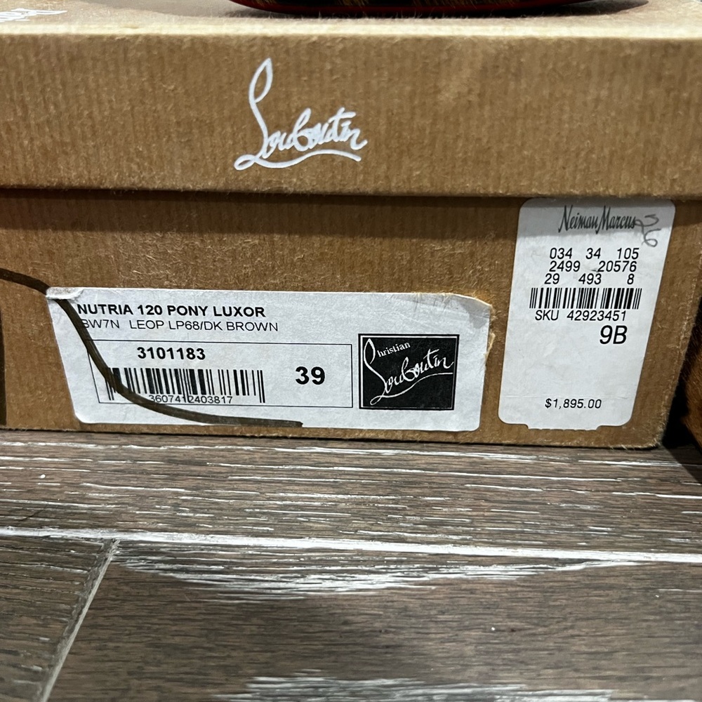 *Authentic* Christian Louboutin Nutria 120 Pony Luxor in Leopard Brown - Picture 10 of 12